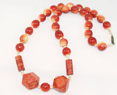 Apple Coral Necklace