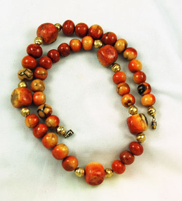 Apple Coral Beads