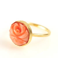 Pink Coral Rose Ring