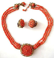 Vintage Miriam Haskell Coral Necklace