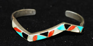 Navajo Inlaid Gemstone Bracelet